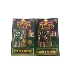 Vintage Mighty Auto Morphin Power Rangers Tommy Green/Zach Sealed Figures 1994